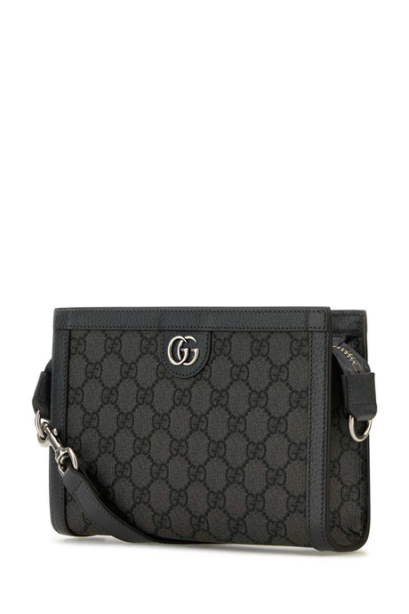 GUCCI Mini Supreme Fabric and Leather Crossbody Handbag