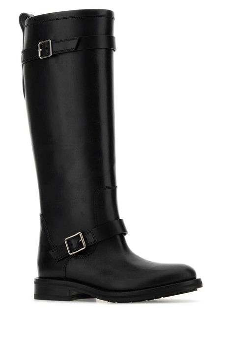 SAINT LAURENT Classic Leather Knee-High River Boots for Women