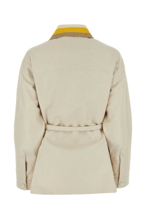 FENDI Ivory Canvas Jacket for Women - 24S Collection