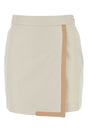 FENDI Chic Ivory Canvas Mini Skirt