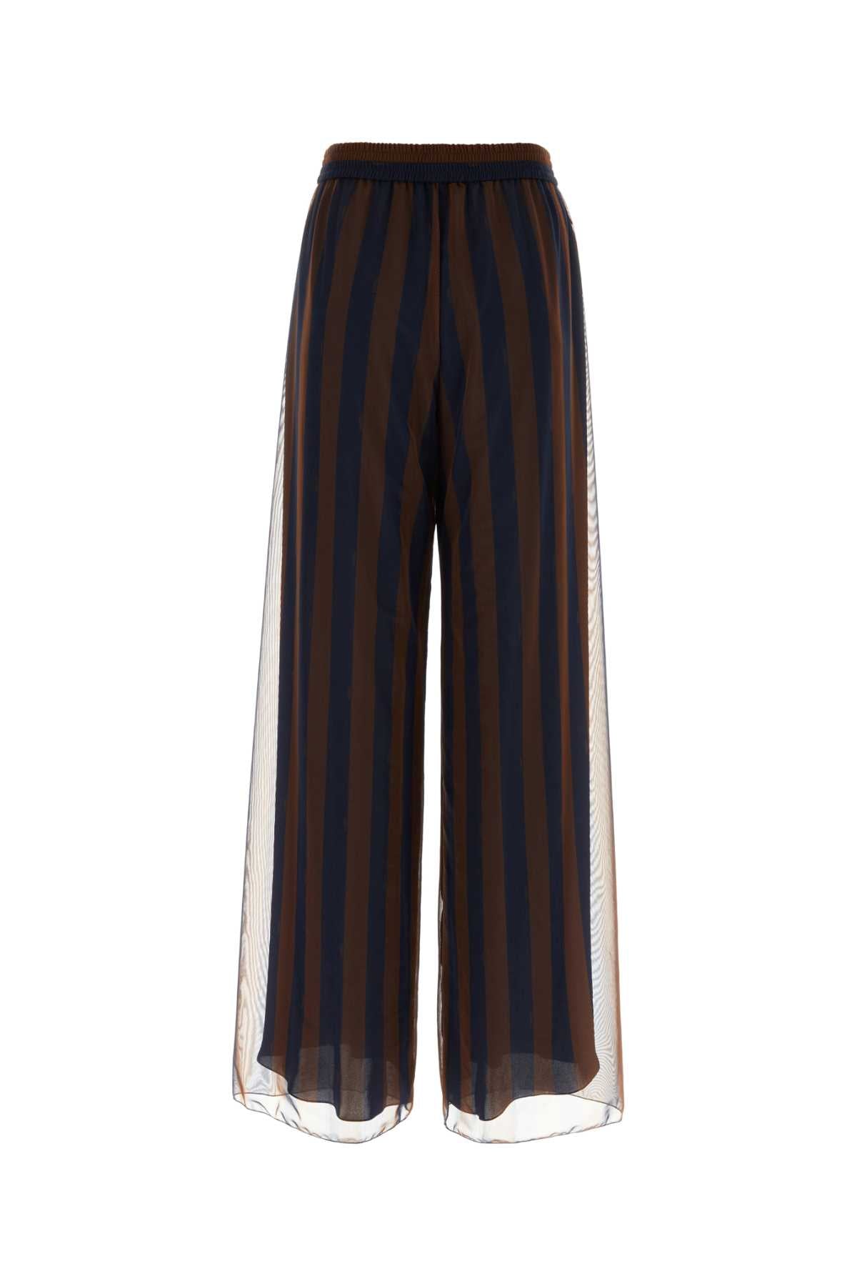 FENDI Printed Silk Palazzo Pants