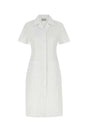 MIU MIU Classic White Poplin Shirt Dress