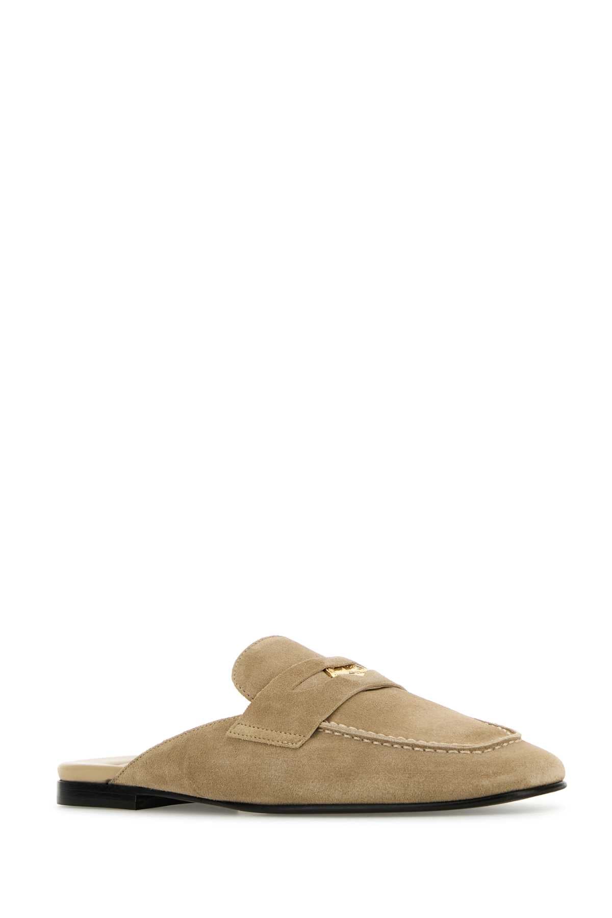 MIU MIU Beige Suede Slippers for Women