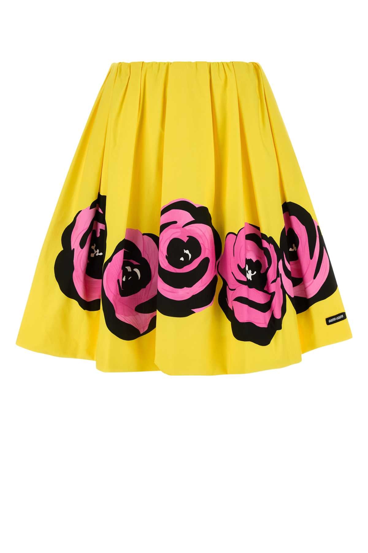 MIU MIU Vibrant Mini Poplin Skirt for Women