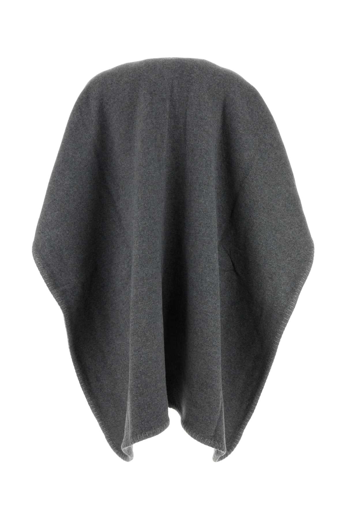 FENDI Dark Grey Wool Blend Cape for Women