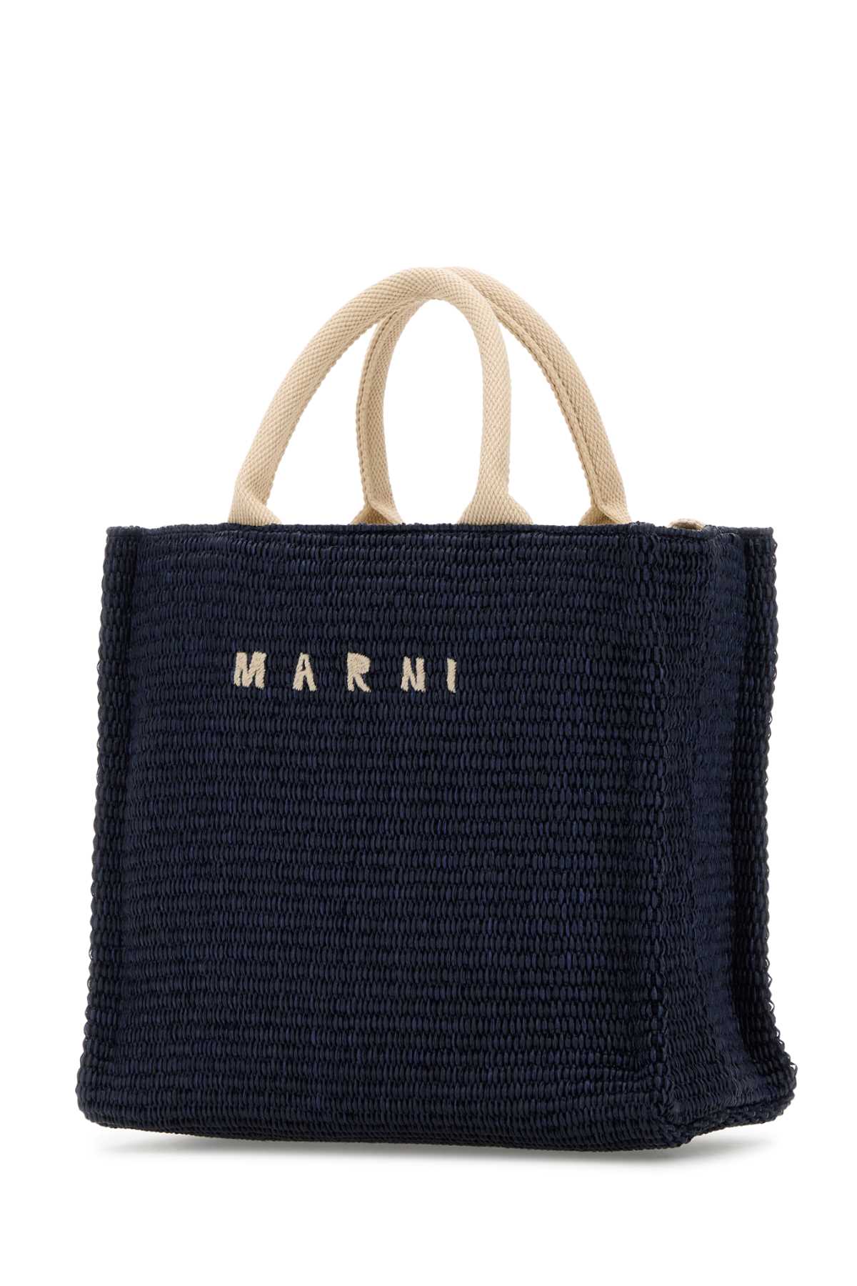 MARNI Mini Raffia Small Shopping Handbag