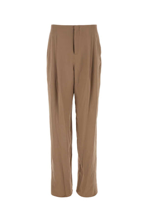 SAINT LAURENT Beige Crepe Pants for Men - 24W Season