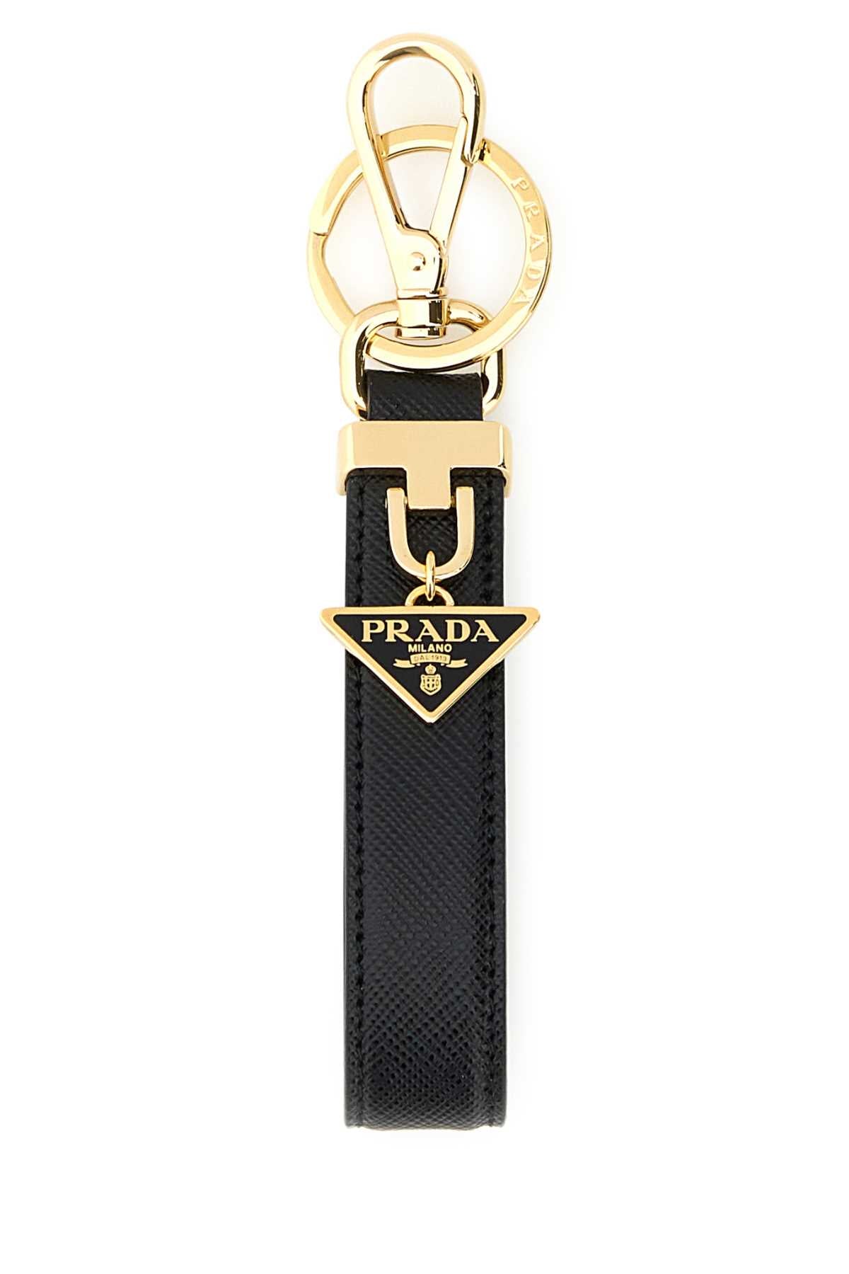 PRADA Elegant Leather Key Ring - 12 cm