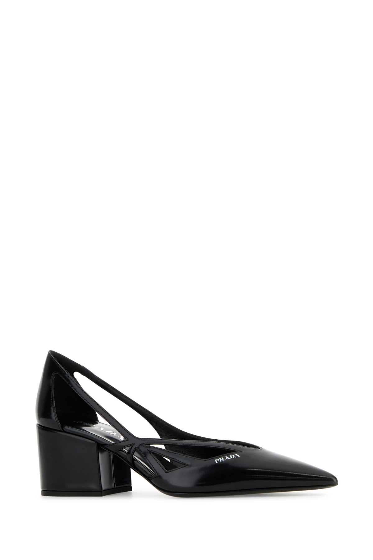 PRADA Elegant Black Leather Pumps with 5.5 cm Heel Height