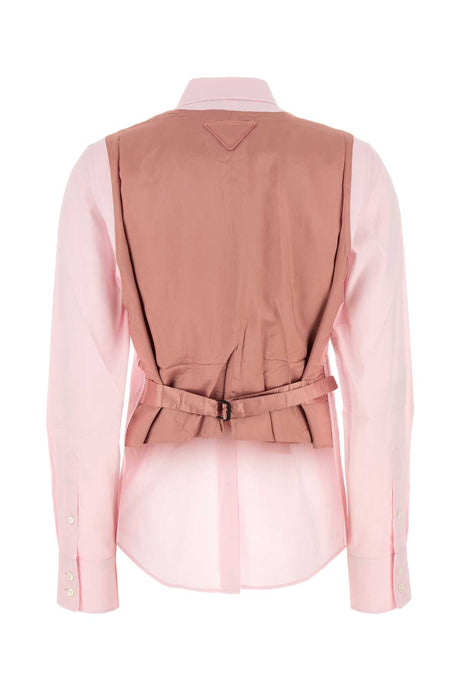 PRADA Pastel Pink Oxford Shirt for Women