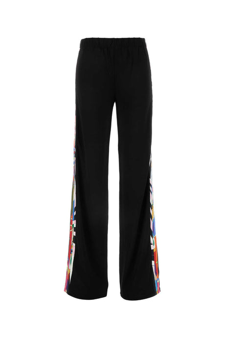 EMILIO PUCCI Black Stretch Viscose Trousers for Women