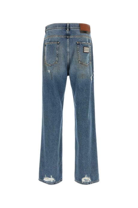 DOLCE & GABBANA Wide-Leg Denim Jeans for Men