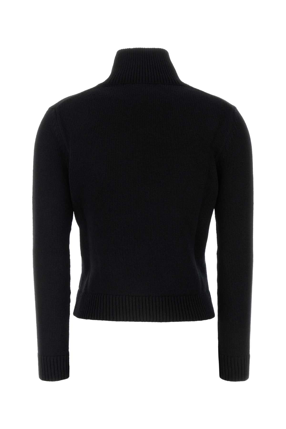 BALENCIAGA Elegant Black Wool Blend Sweater for Women