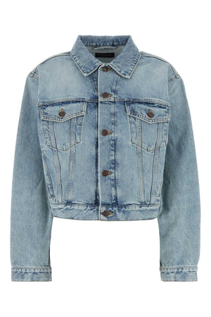 BALENCIAGA Chic Light Blue Denim Jacket for Women