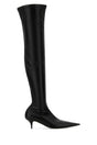 BALENCIAGA Elevated Black Nappa Leather Avenue Boots - 11 cm Heel