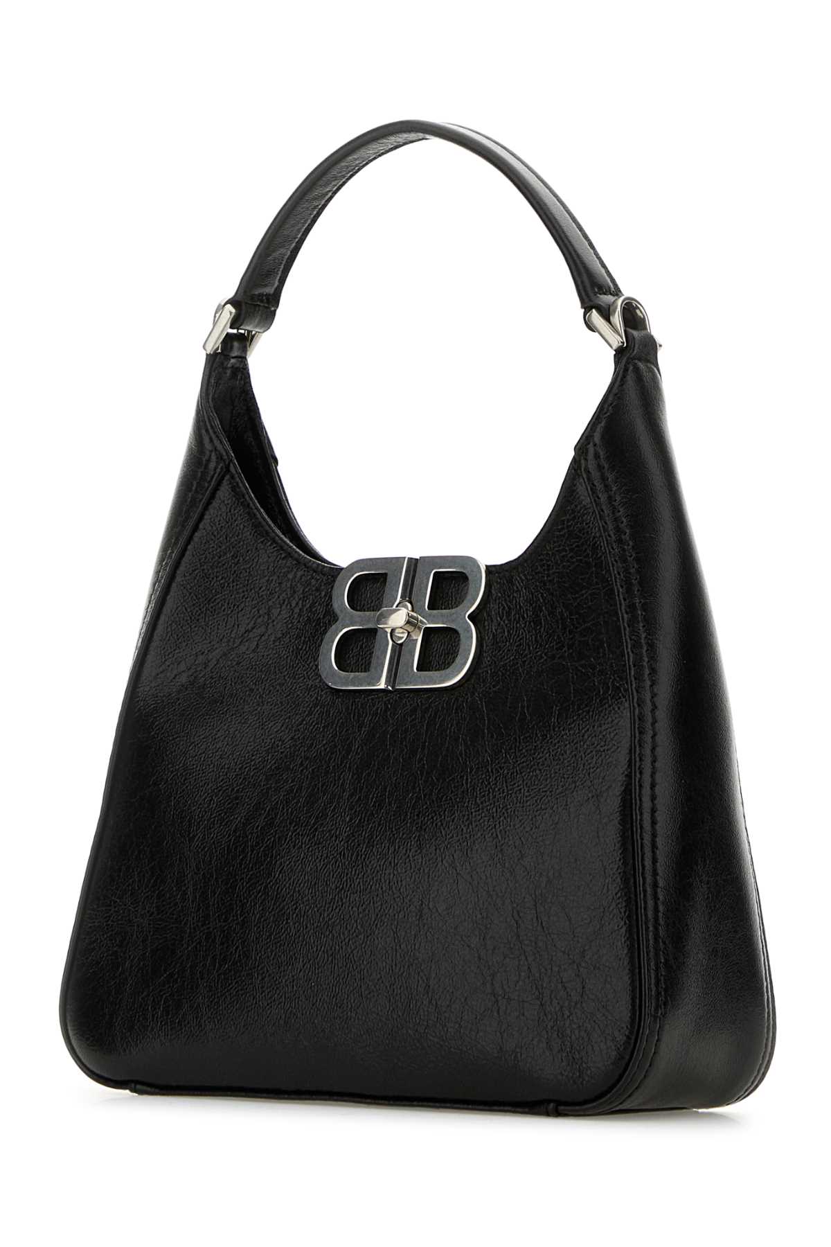 BALENCIAGA Mini Black Leather Soft Handbag