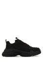 BALENCIAGA Men's Black Satin Triple S Sneakers