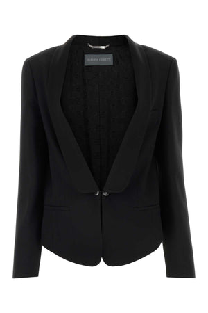 ALBERTA FERRETTI Chic Black Acetate Blend Blazer