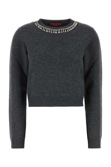 GUCCI Charcoal Wool Blend Sweater for Women - 24W