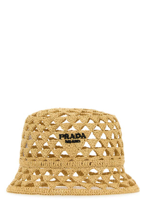 PRADA Raffia Bucket Hat for Women - Seasonal Accessory