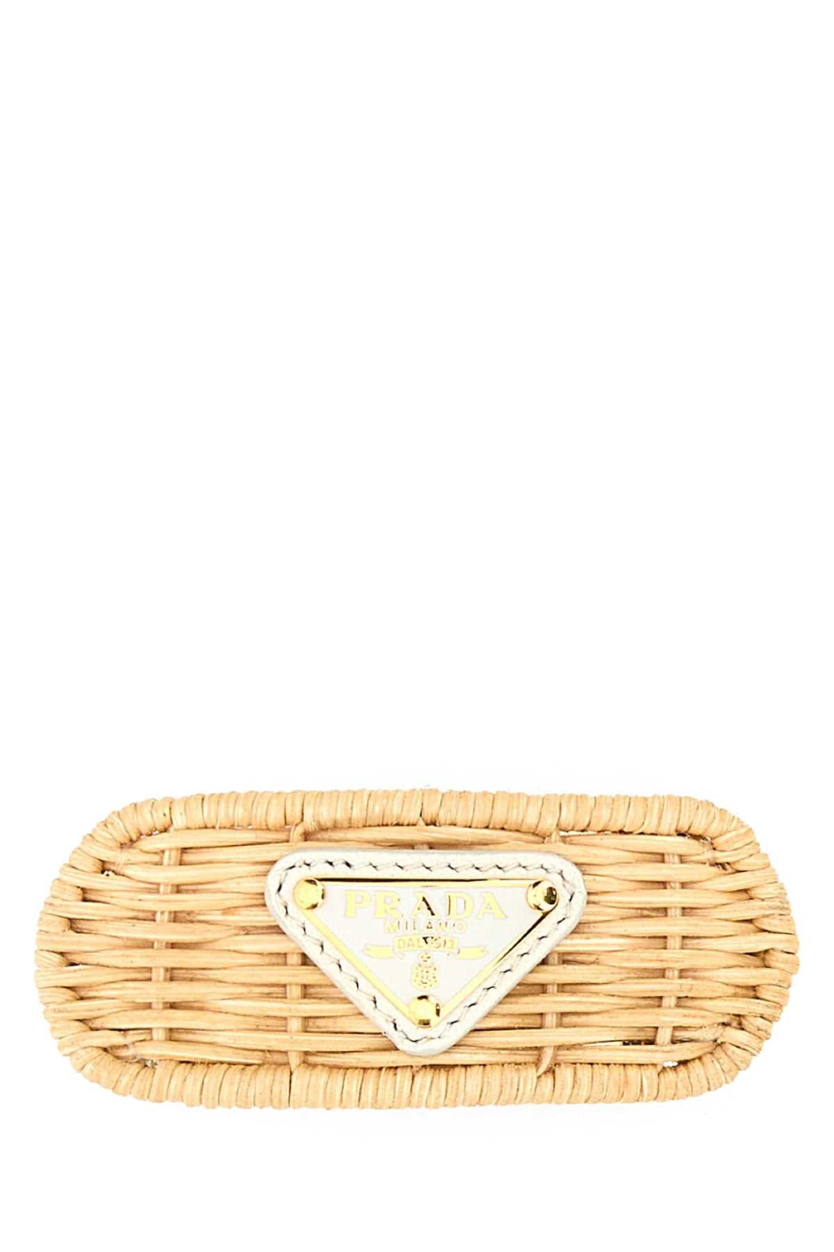 PRADA Wicker Hair Clip - Mini Accessory for Women