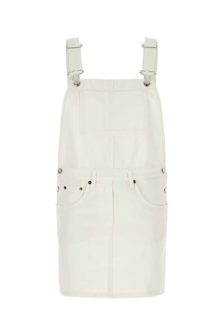 PRADA White Denim Dungarees Dress for Women