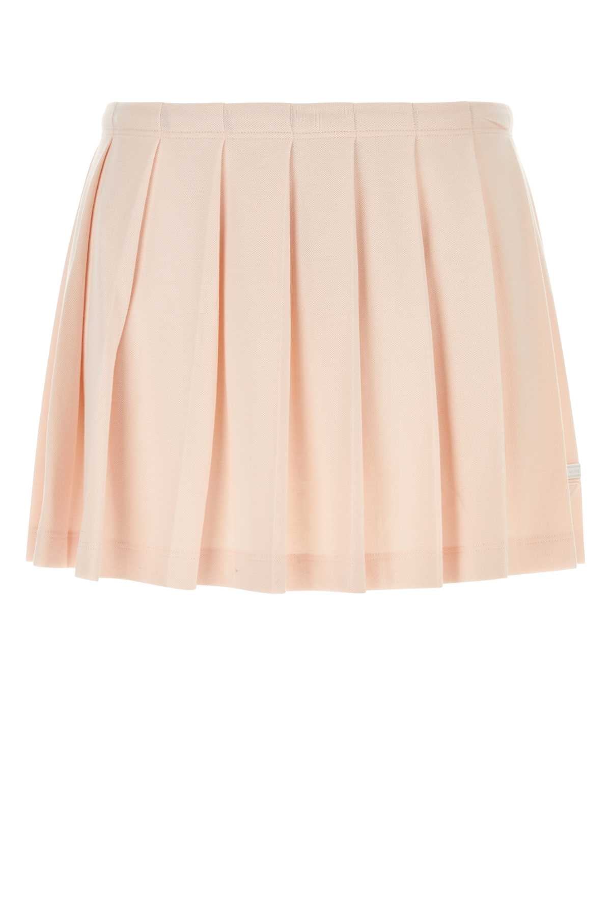 PRADA Pastel Pink Piquet Mini Skirt for Women