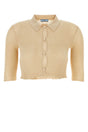 PRADA Elegant Sand Knit Cardigan