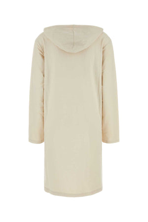 PRADA Cream Stretch Cotton Mini Sweatshirt Dress