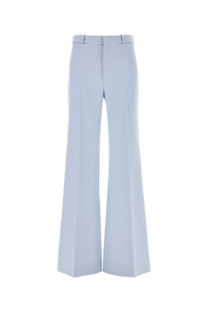 CHLOE Pastel Light Blue Crepe Palazzo Pants