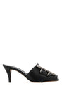 ALEXANDER MCQUEEN Elegant Black Leather Flats with 7 cm Heel for Women