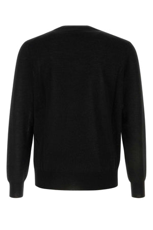 ALEXANDER MCQUEEN Men's Essential Black Wool Blend Sweater