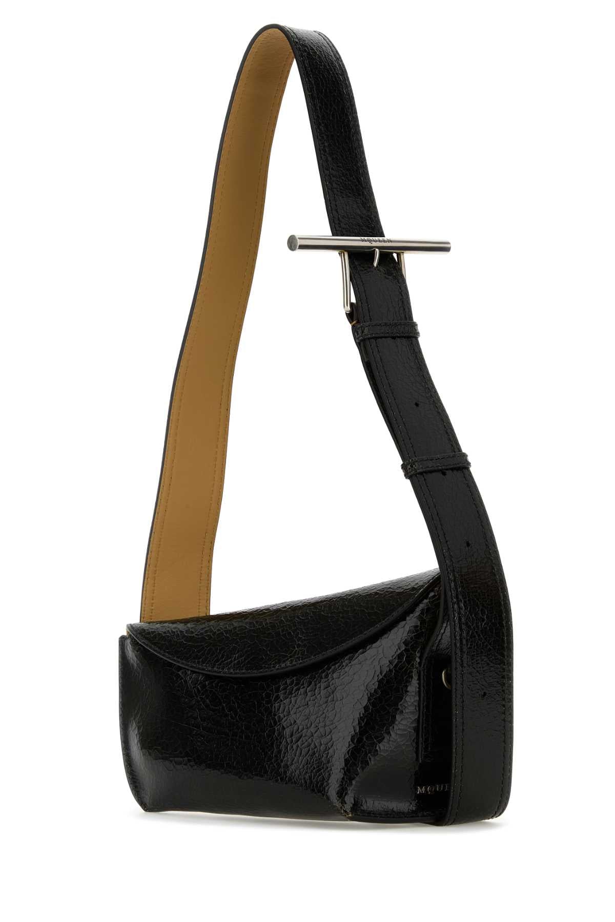 ALEXANDER MCQUEEN Mini Black Leather Sling Crossbody Handbag