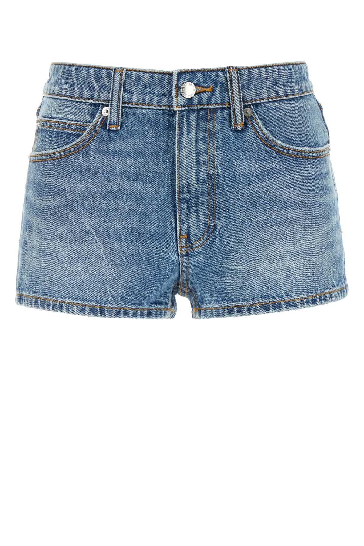 ALEXANDER WANG Light Blue Denim Mini Shorts