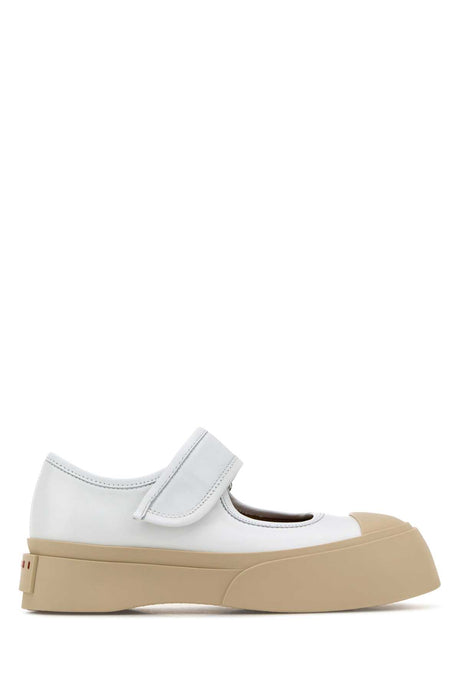 MARNI Stylish Leather Mary Jane Sneakers with 5 cm Sole Height