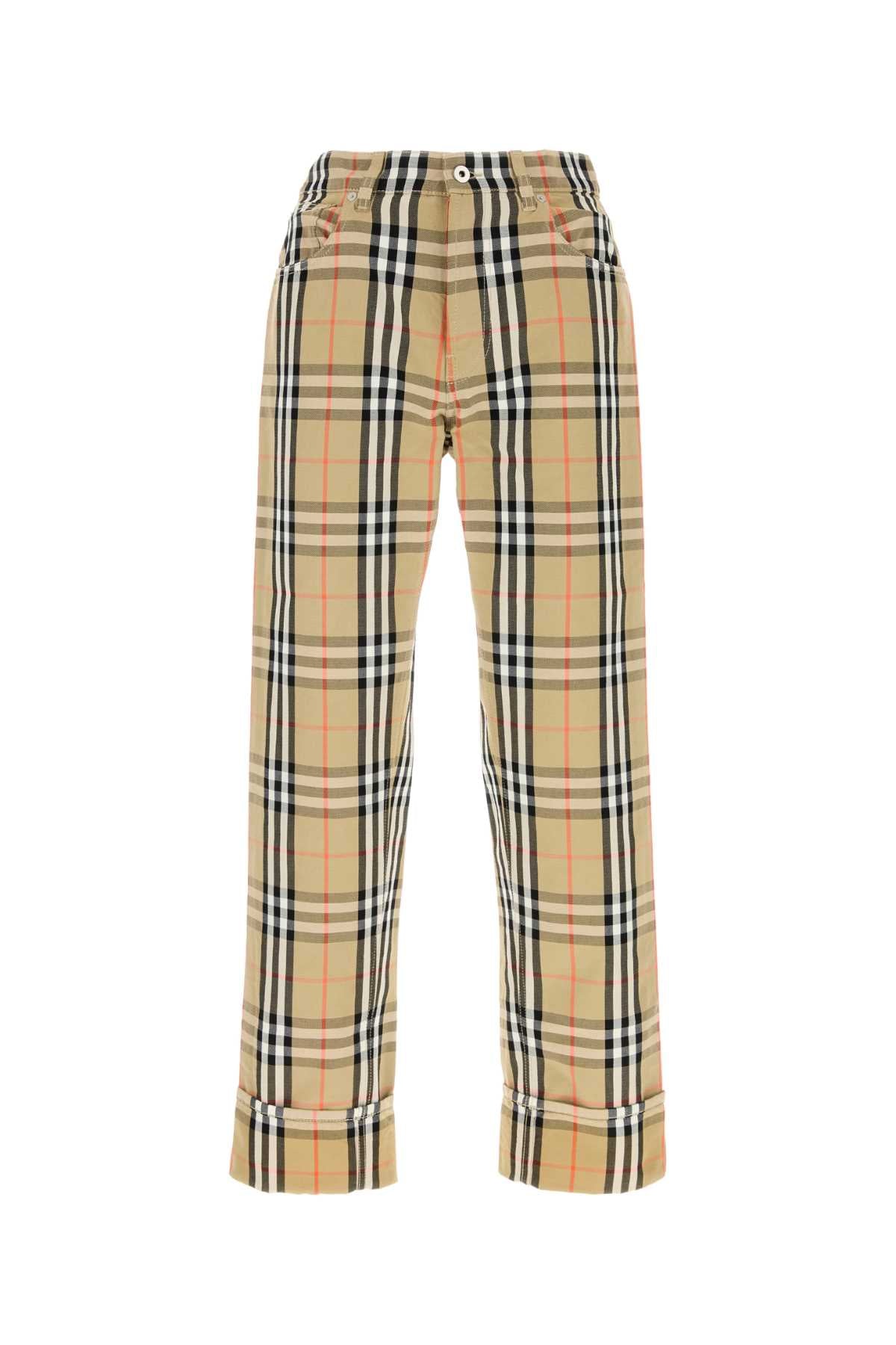 BURBERRY Embroidered Canvas Pants for Men