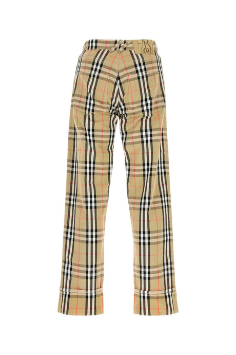 BURBERRY Embroidered Canvas Pants for Men