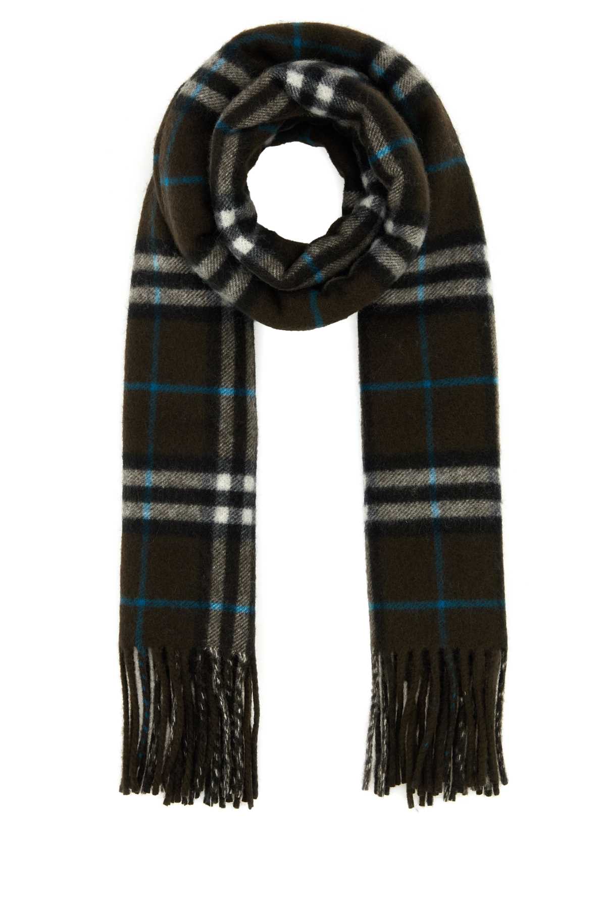 BURBERRY Embroidered Cashmere Scarf - 168 cm x 30 cm