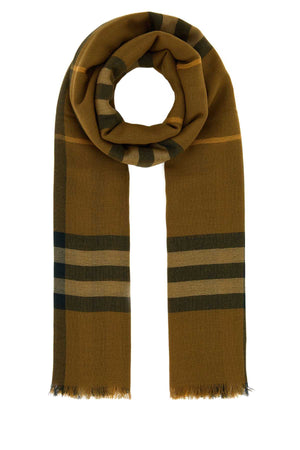 BURBERRY Embroidered Wool Scarf - 200 cm x 90 cm