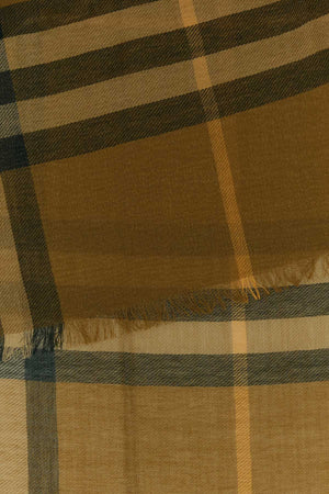 BURBERRY Embroidered Wool Scarf - 200 cm x 90 cm