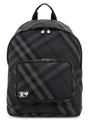 BURBERRY Grid Print Nylon Blend Backpack - 33 cm x 44 cm x 18 cm