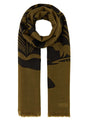 BURBERRY Embroidered Wool Scarf - 200 cm x 70 cm