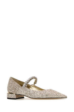 JIMMY CHOO Embellished Fabric Ballerinas