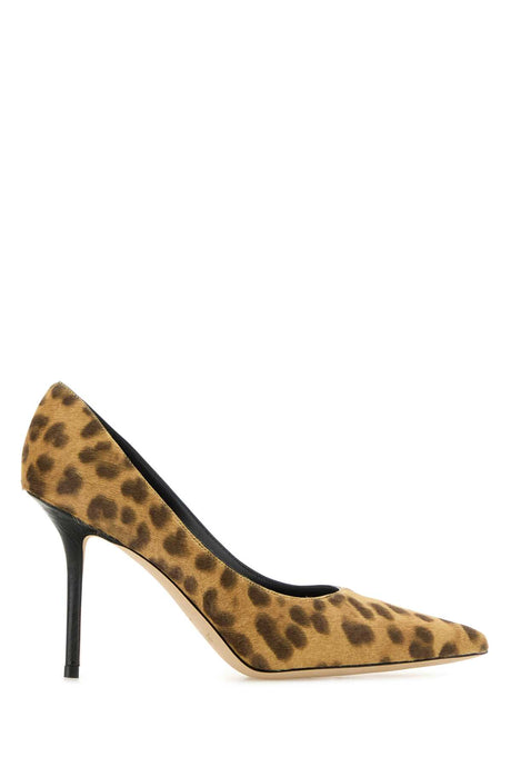 JIMMY CHOO Elegant Printed 100% Leather Love 85 Pumps