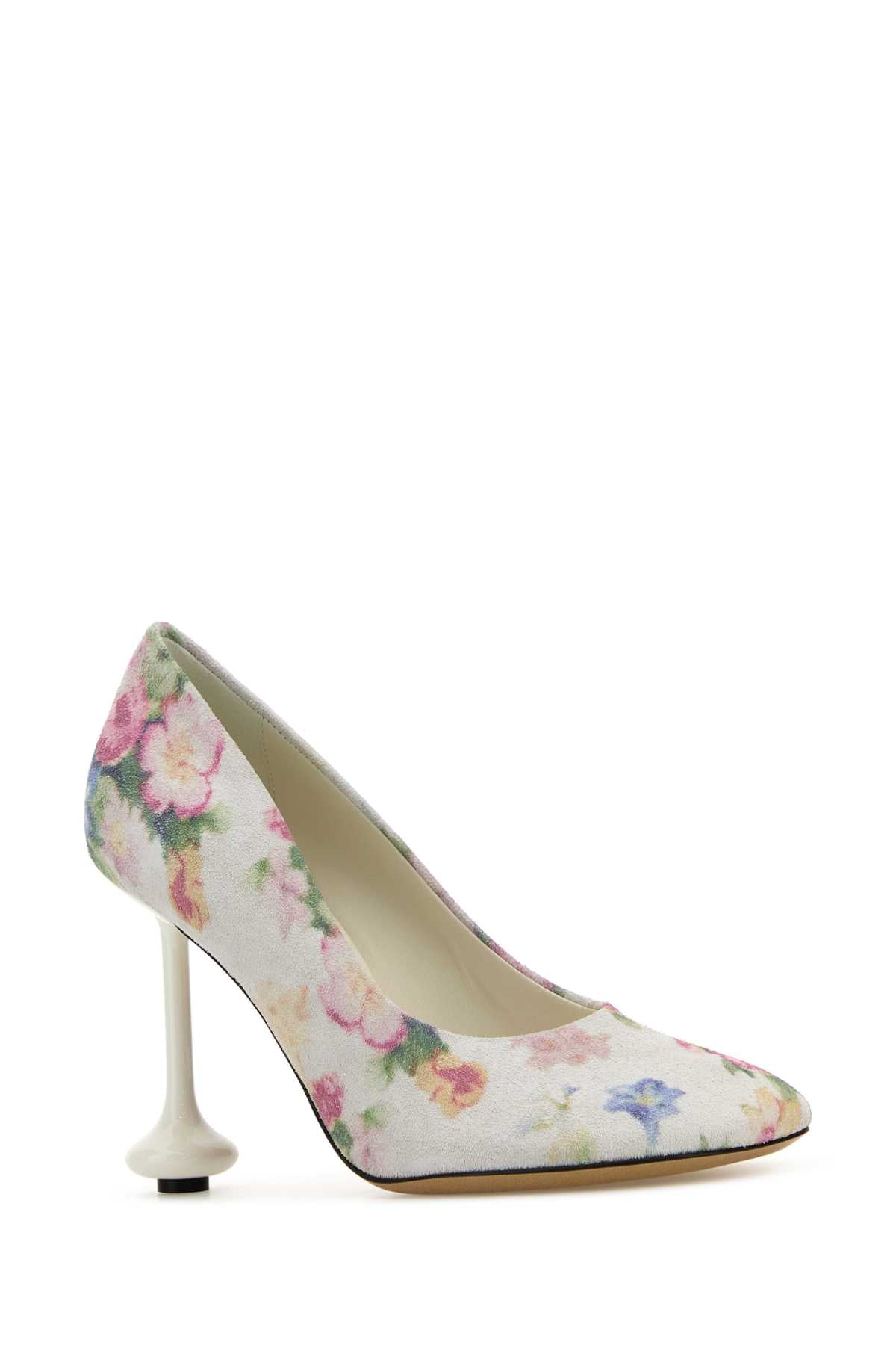 LOEWE Suede Printed Toy Pumps - 9 cm Heel Height