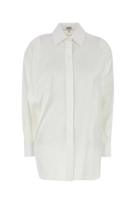 LOEWE Chic White Poplin Shirt for Women