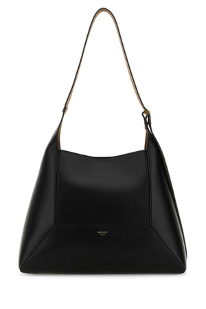 JIMMY CHOO Mini Diamond Shoulder Handbag - Classic Black Leather