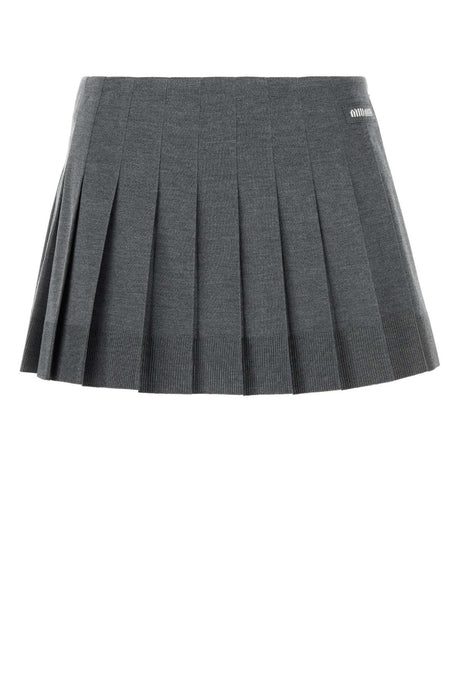 MIU MIU Chic Silk Blend Mini Skirt