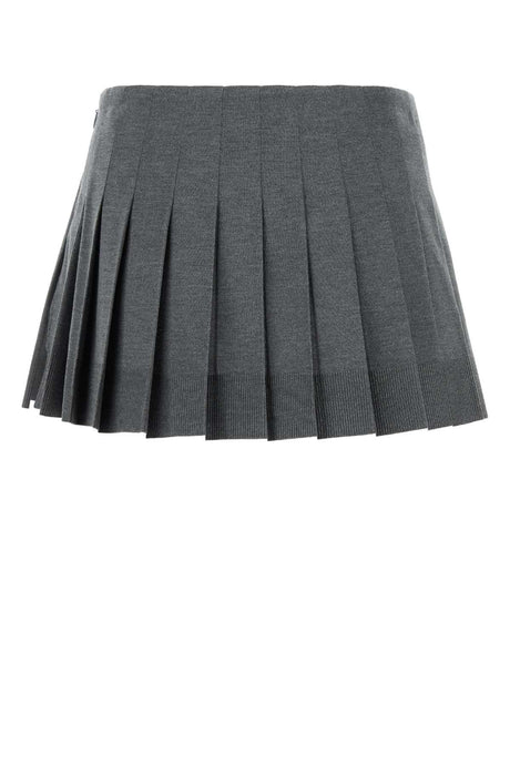 MIU MIU Chic Silk Blend Mini Skirt