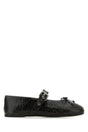 MIU MIU Classic Black Leather Ballerinas